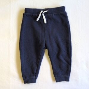 zara navy blue comfy joggers sweatpants 6-9 months baby